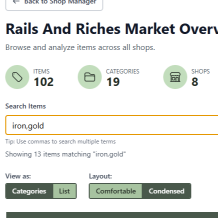 Shop Manager feature